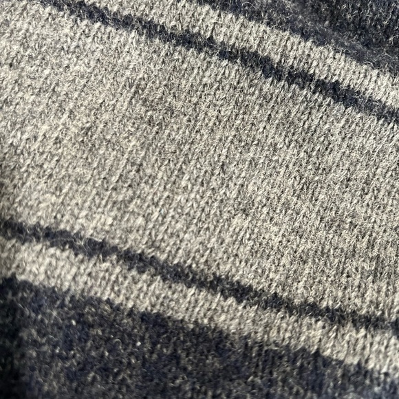 Daniele Blasi Italy Thick partialWool Sweater
1/4 Zip Neck Gray Striped … - Picture 4 of 10